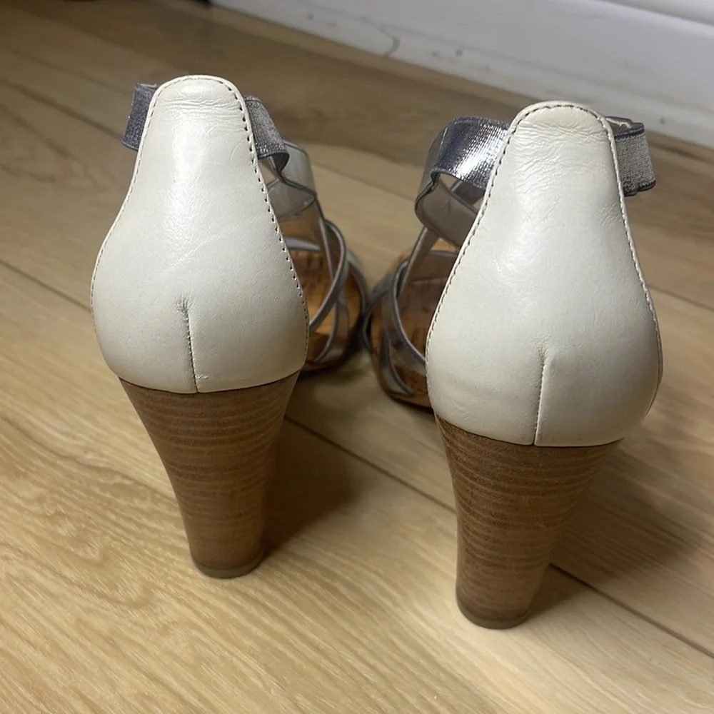 Coach‎ Angel Silver Strappy Sandal Size 7.5 B